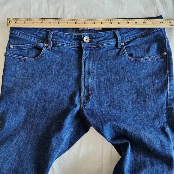 RE-HASH Jeans Mens W 38 Blue Straight Leg Hopper Candiani Denim Italy Inseam 27 - Picture 4 of 16